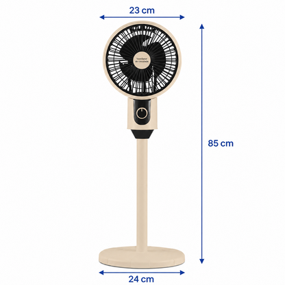 Ventilator Cu Piedestal Oscilant 45W Cu 3 Viteze Si Rotire 90 Grade Silentios