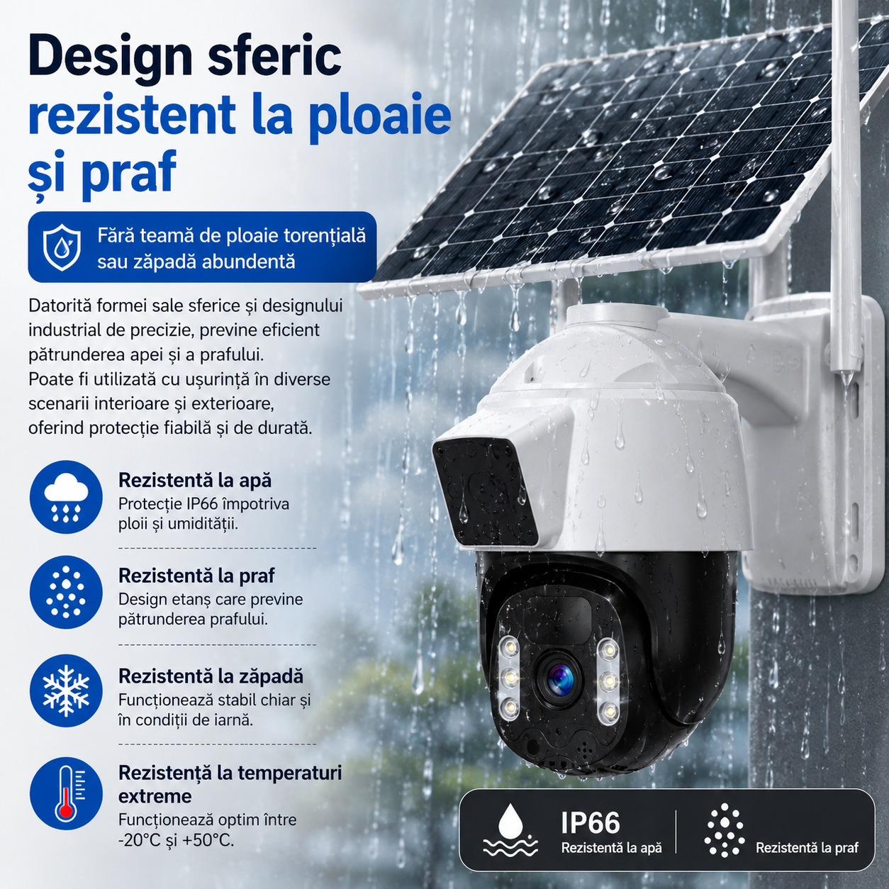 Camera Solara Dual Lens 4K – Varianta 4G Sau WiFi, Card 32GB Inclus si Control Inteligent Din Telefon