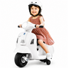Scuter Electric Copii Tip Vespa 6V Cu Lumini Muzica Si Roti Ajutatoare Alb