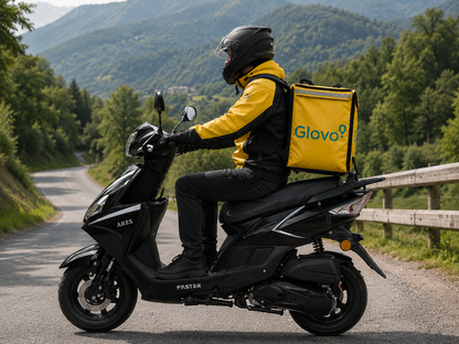 Scuter 125cc LIYA ARES Benzina Permis Garantie 12 Luni - economic, modern si ideal pentru flote Glovo
