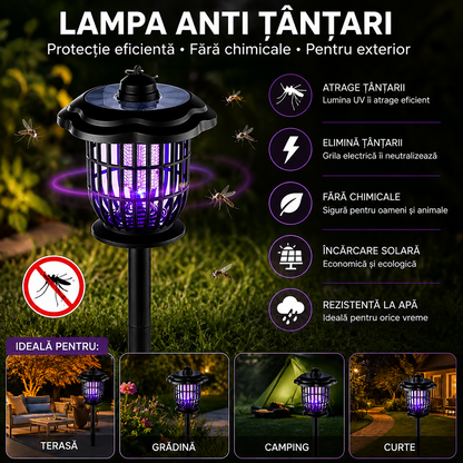 Lampa solara anti tantari LED UV 2 in 1 exterior 52 cm IP44 gradina