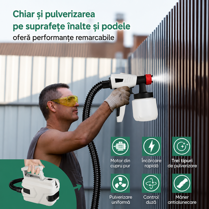 Aparat Profesional de Vopsit Electric 800W – Pulverizare Perfecta, 2 Duze si Cupa 800ML