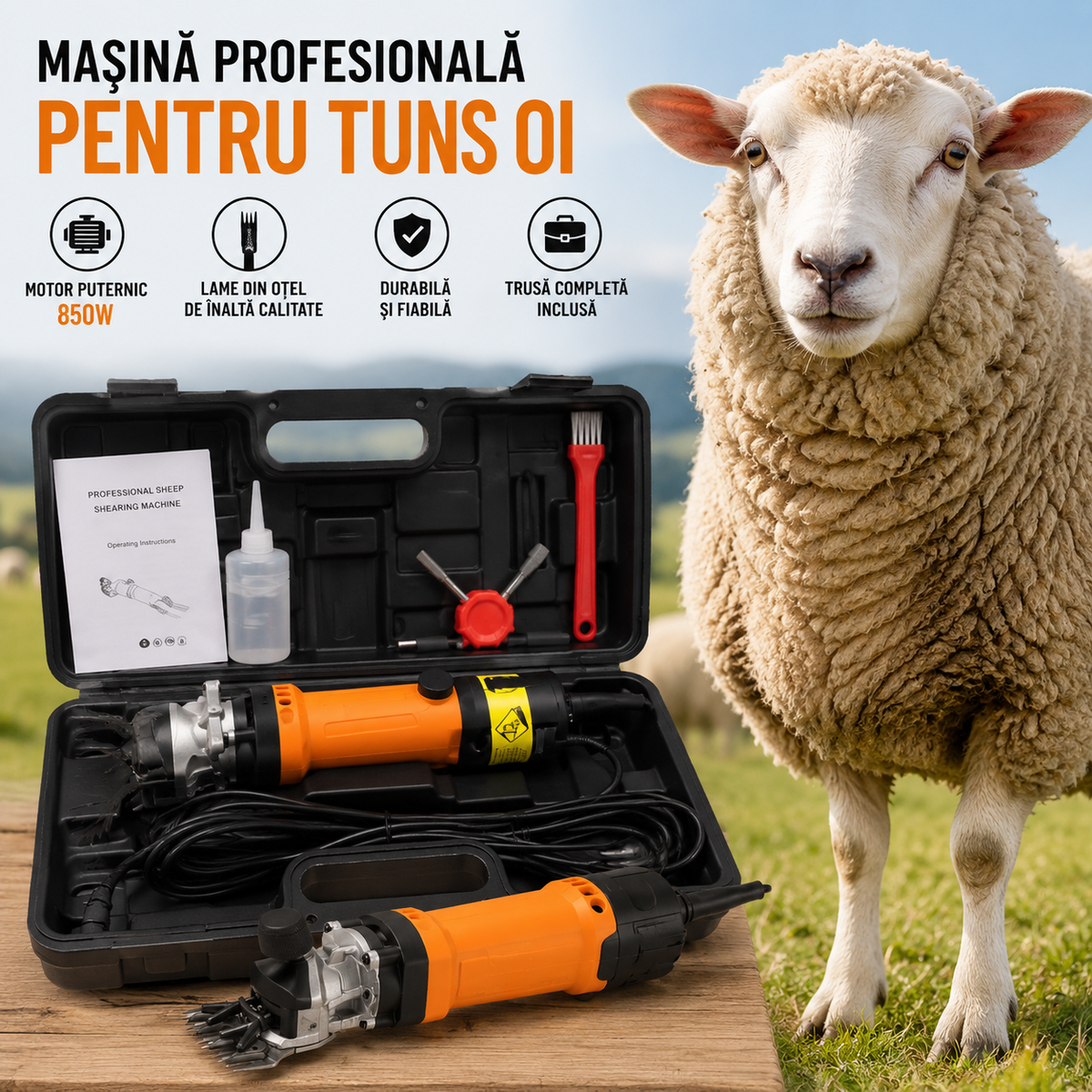 Masina electrica de tuns oi 850W, 2800RPM, lame laser, racire integrata