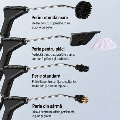 Aparat Profesional De Curatat Cu Abur – 2500W, Abur Puternic, 7 Accesorii si Curatare Fara Chimicale