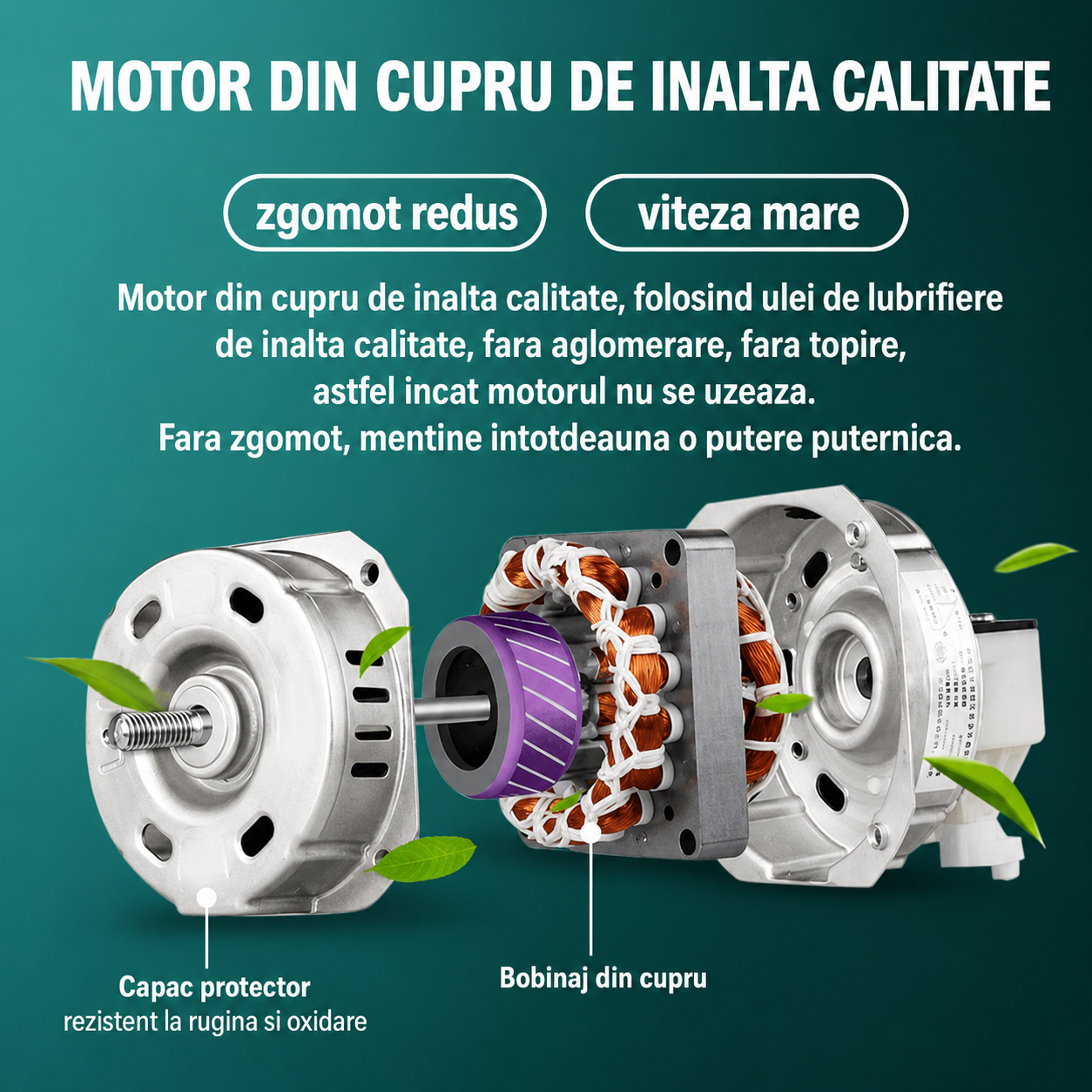 Ventilator cu Picior 16 Inch, 45W, 3 Viteze, Inaltime Reglabila, 5 Pale, Negru