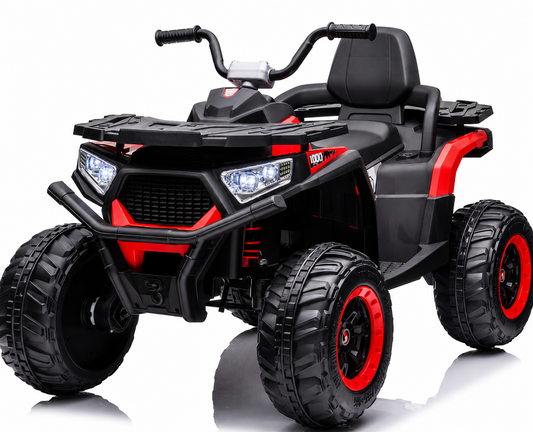 ATV Electric Pentru Copii SuperOffroad 12V Cu 4 Motoare Bluetooth Si Telecomanda Rosu