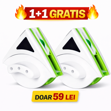 Stergator geamuri magnetic 1+1 gratis pentru geamuri 5-15mm