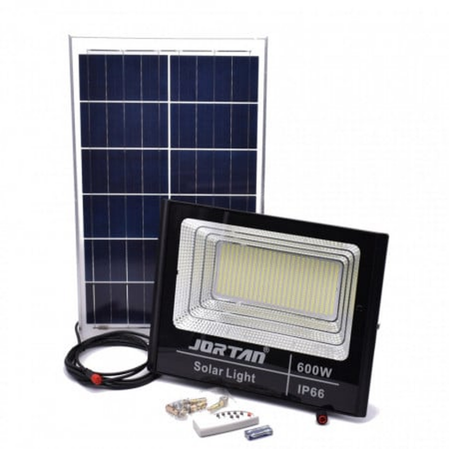 Proiector LED solar 200W 300W 400W 600W IP66 telecomanda 6000K lumina rece exterior