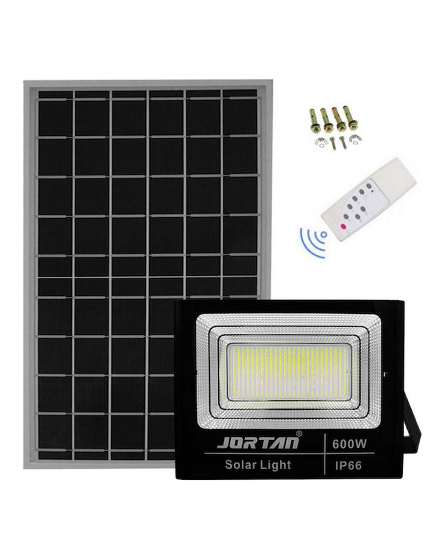 Proiector LED solar 200W 300W 400W 600W IP66 telecomanda 6000K lumina rece exterior