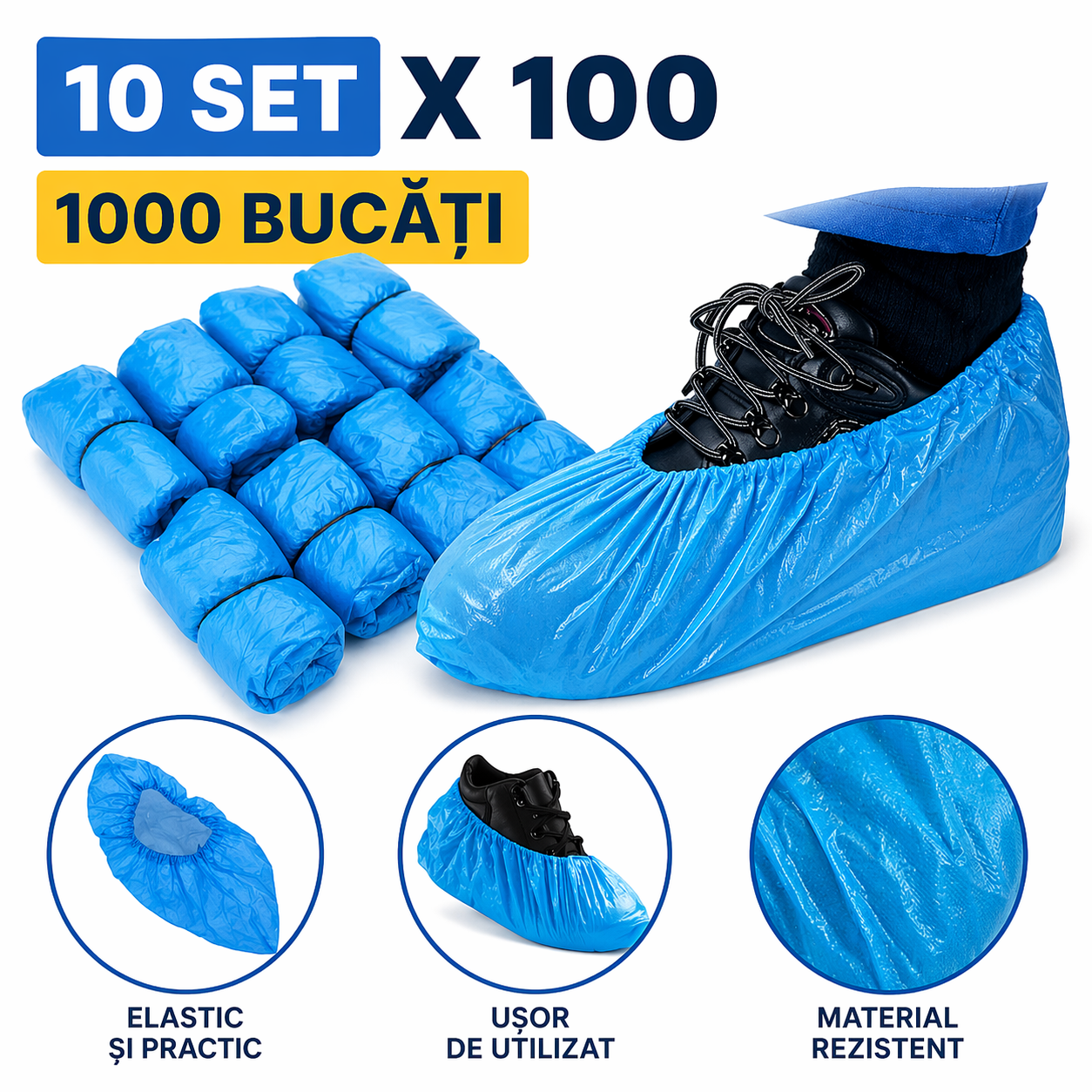 Pachet promo botosei unica folosinta 1000 bucati acoperitori pantofi protectie igiena