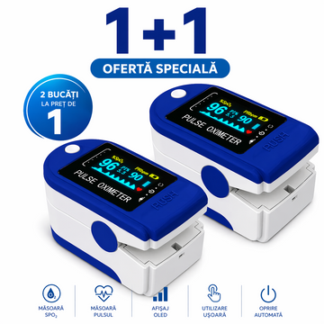 Pulsoximetru deget OLED SpO2 puls monitor 1+1 gratis dispozitiv portabil