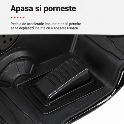 Motocicleta electrica copii 6V 2 motoare muzica lumini USB 2-7 ani Alb