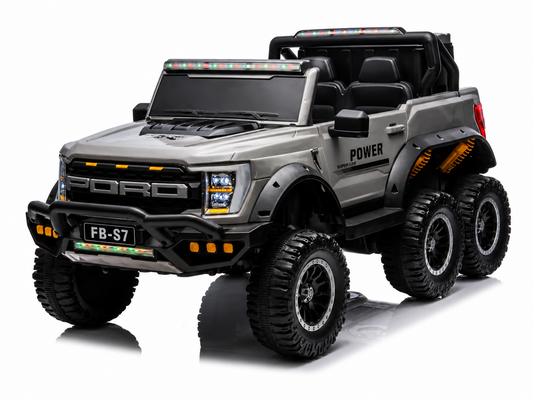 Masinuta electrica jeep 6x6 copii 12V 4 motoare Bluetooth telecomanda 2-8 ani gri
