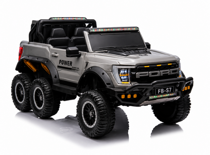 Masinuta electrica jeep 6x6 copii 12V 4 motoare Bluetooth telecomanda 2-8 ani gri
