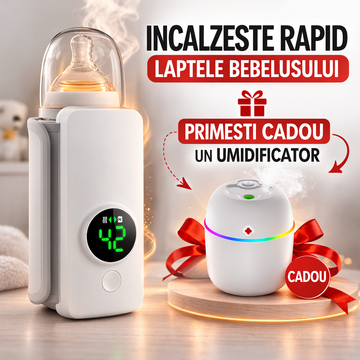 Incalzitor biberon rapid cu afisaj digital + cadou umidificator