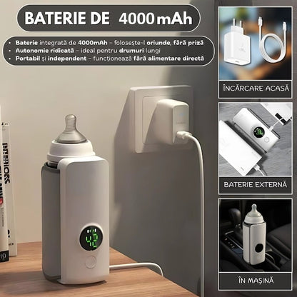 Incalzitor biberon rapid cu afisaj digital + cadou umidificator
