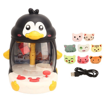Jucarie mini masina prins papusi cu 8 figurine interactive model pinguin