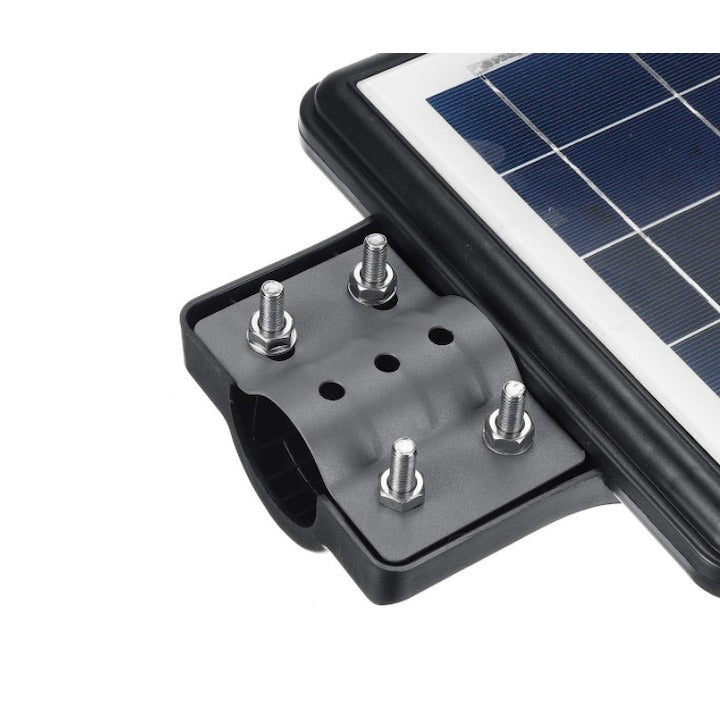 Lampă stradală solară LED 90W, 120 LED-uri, stâlp inclus, telecomandă, IP65
