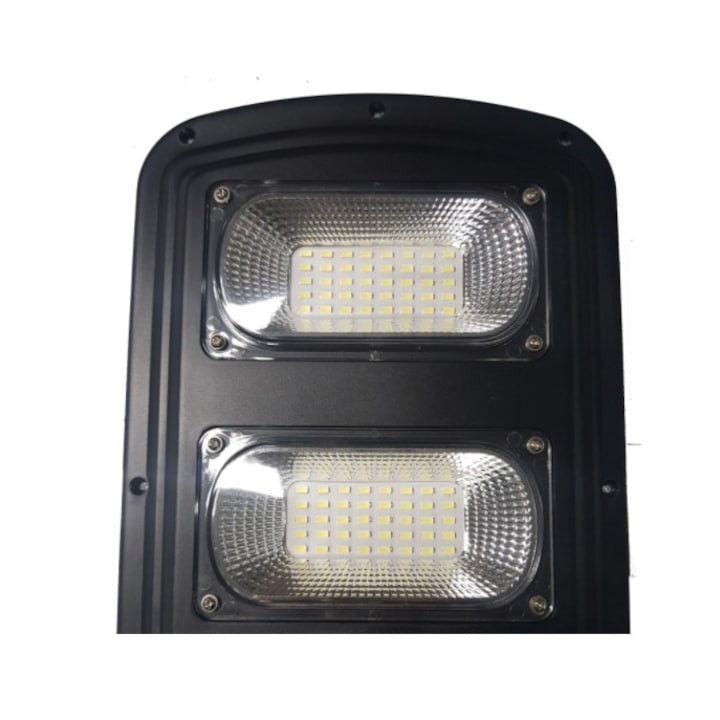Lampă stradală solară LED 90W, 120 LED-uri, stâlp inclus, telecomandă, IP65