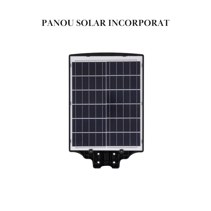 Lampă solară LED stradală 800W cu senzor mișcare, stâlp inclus, IP67, telecomandă