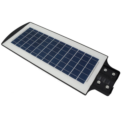 Lampă solară stradală 400W cu senzor mișcare, telecomandă și stâlp inclus, 224 LED
