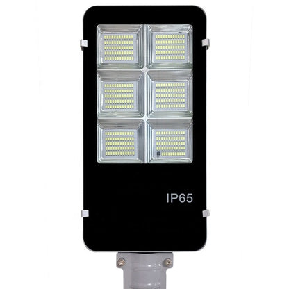 Lampa stradala solara Jortan 400W cu senzor miscare, telecomanda, stalp inclus + CADOU