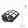 Lampă solară LED 600W cu senzor mișcare, panou 18W, stâlp inclus, LiFePO4, IP65