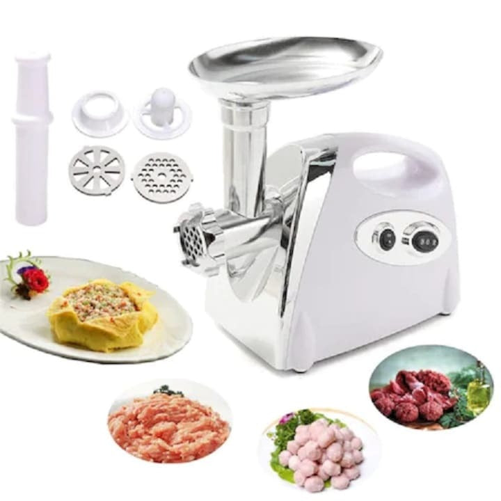 Mașină electrică tocat carne și umplut cârnați Leihmann MGB-120 – 3500W, cuțit inox