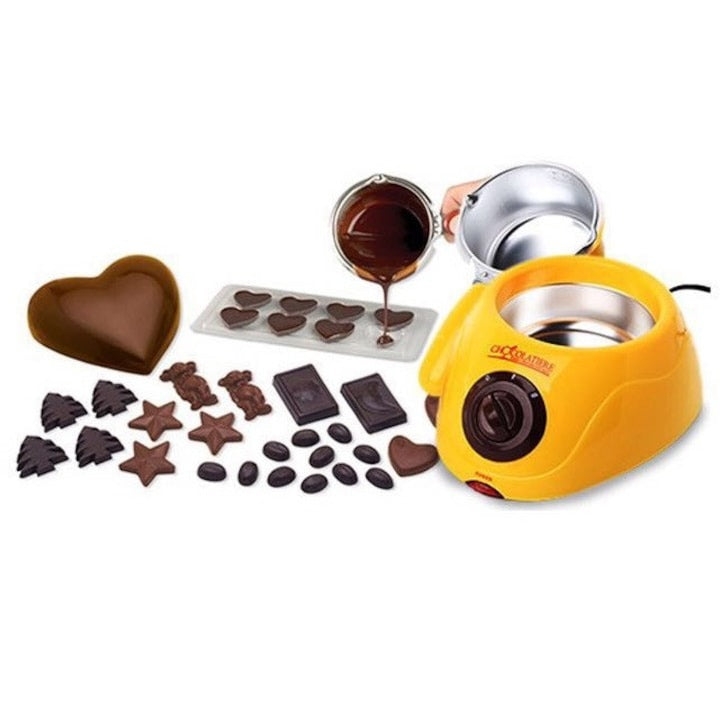 Aparat de topit ciocolată Chocolatiere 20W – Set fondue complet, accesorii incluse