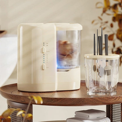 Mini Mașină de Spălat Portabilă USB 2-în-1 pentru Pensule Machiaj  – Curățare Rapidă cu Lumină UV, Type-C