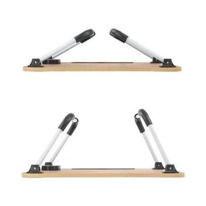 Masuta Laptop Pliabila Multifunctionala din Lemn cu Suport Pahar