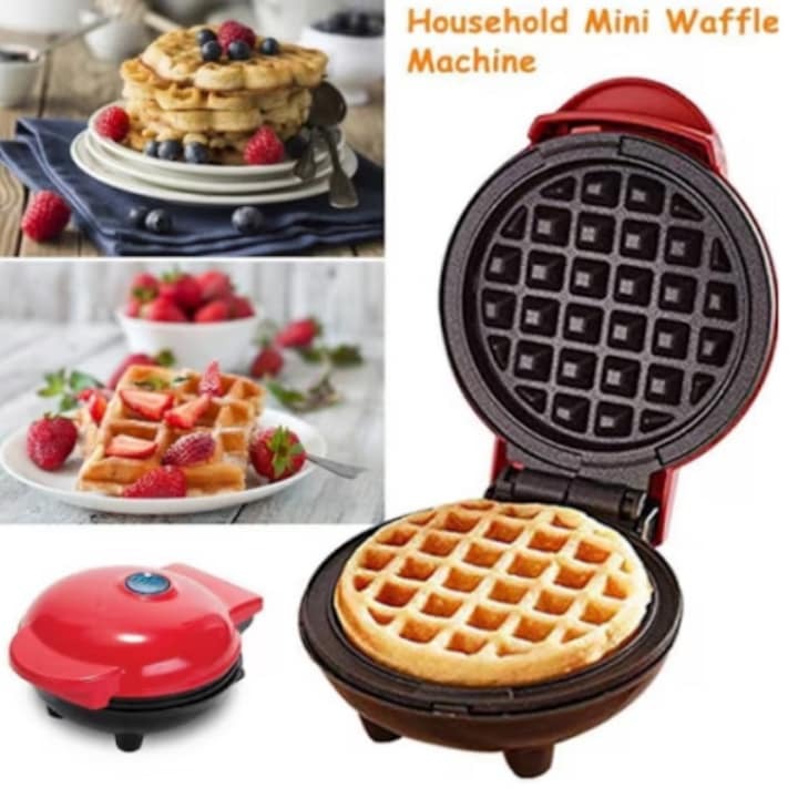 Mini aparat de făcut vafe/gofre – înveliș antiaderent, protecție supraîncălzire, indicator luminos