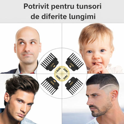 Pachet ofertă 1+1 GRATIS – Mașină de tuns Vintage T9 cu afișaj LED