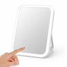 Oglindă cosmetică LED portabilă, 3 niveluri luminozitate, USB, rectangulară 23x17 cm - alb