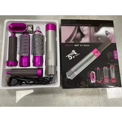 Perie de Par Multifunctionala 5 in 1 Hot Air Styler cu Accesorii