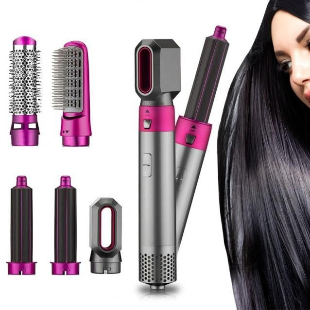 Perie de Par Multifunctionala 5 in 1 Hot Air Styler cu Accesorii