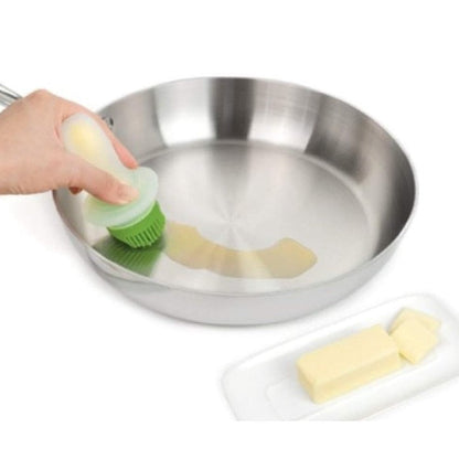 Set perie silicon cu borcan sticlă 150 ml – Rezistentă la căldură, anti-picurare