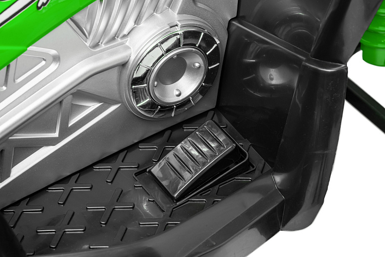 ATV electric copii 12V telecomanda 2 motoare 2 viteze lumini muzica 3-8 ani verde albastru