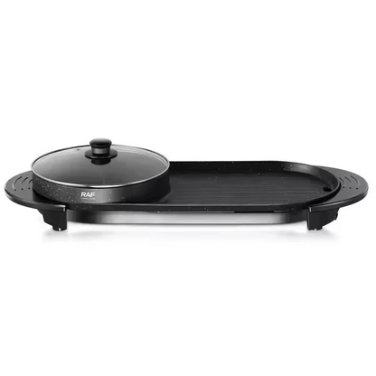 Plita electrica 2 in 1 RAF R5413 1800W 2.5L portabila antiaderenta capac reglaj temperatura