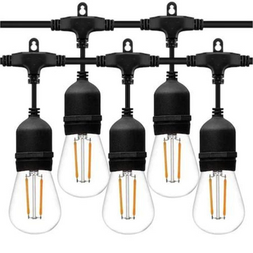 Ghirlanda luminoasa E27 15m 20m 25m LED filament IP65 exterior interconectabila