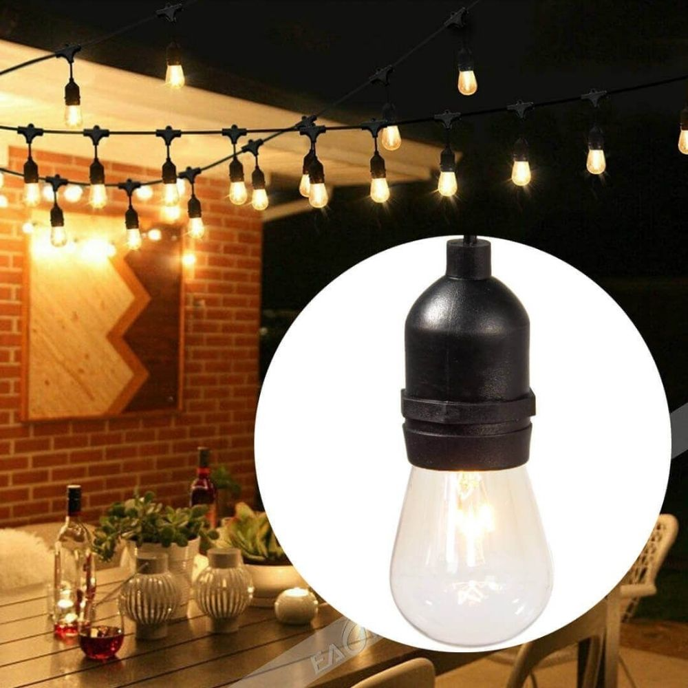 Ghirlanda luminoasa E27 15m 20m 25m LED filament IP65 exterior interconectabila