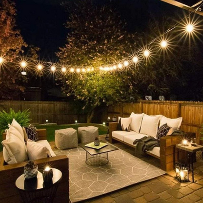 Ghirlanda Luminoasa Premium 15 Metri – 30 Becuri LED Alb Cald Pentru Gradina, Terasa si Evenimente