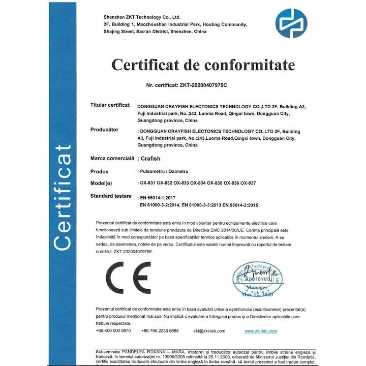 Pulsoximetru de deget cu afișaj OLED – Măsurare SpO₂ și puls rapidă și precisă