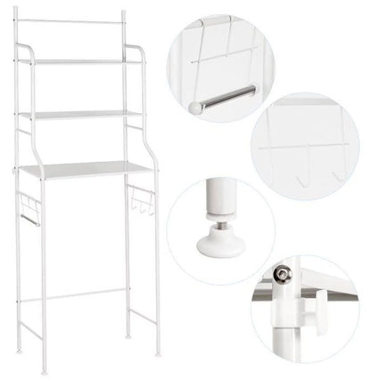 Raft Depozitare Peste Toaletă/Mașina de Spălat, Organizator Baie Multifuncțional