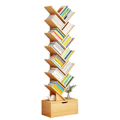 Raft Copac pentru Cărți din Lemn – Bibliotecă Modernă 158x34 cm