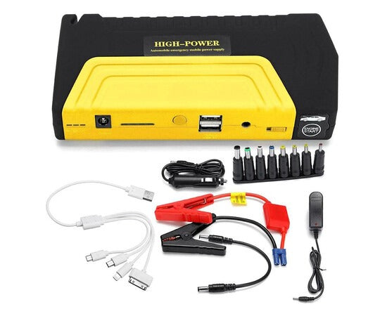 Booster Redresor Auto Jump Starter 50800mAh pentru Diesel/Benzină până la 3000cmc, Power Bank USB, Lanternă LED, Funcții Urgență