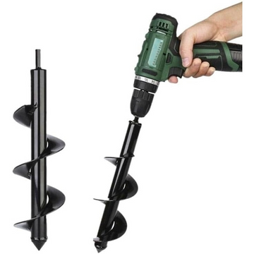 Burghiu gradina pentru plantare otel carbon compatibil masina gaurit diametru 5 cm lungime 46 cm