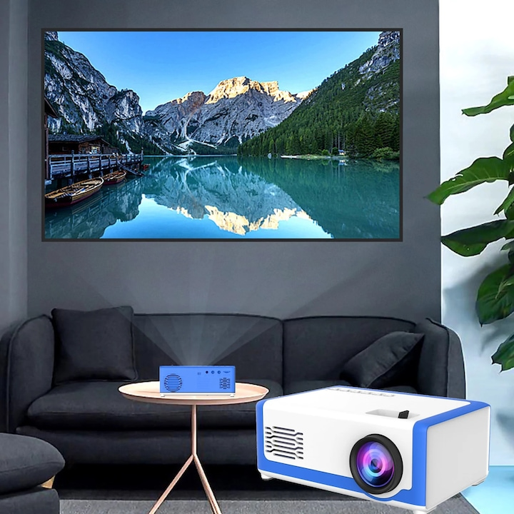Videoproiector Mini Portabil M1 – Cinema Acasa, Suport 1080P si Conectivitate Multipla