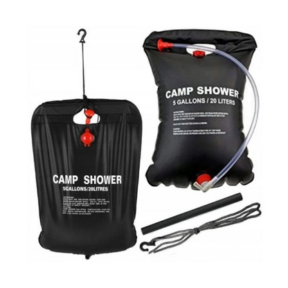 Dus Portabil 20L – Apa Calduta Oriunde, Ideal pentru Camping si Drumetii, 39x60 cm, Negru