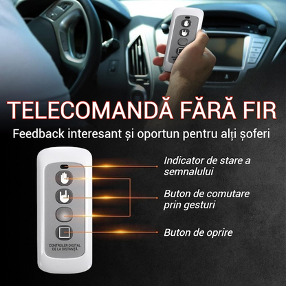 Semn Luminos LED Auto cu Telecomanda, 203 LED-uri, 3 Efecte Luminoase, Universal